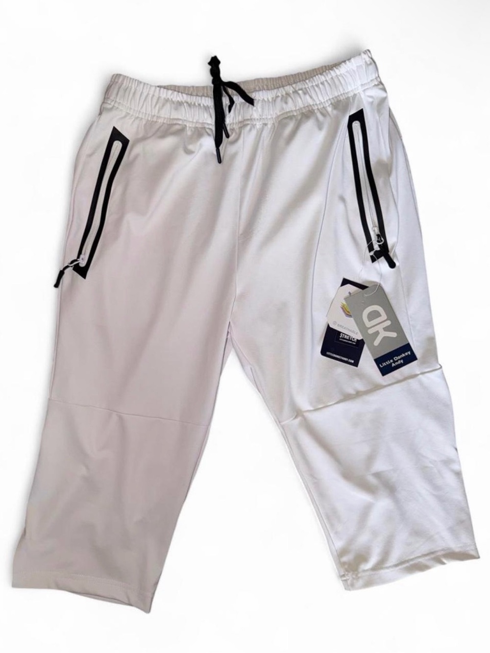 Men’s White Athletic Drawstring Pants